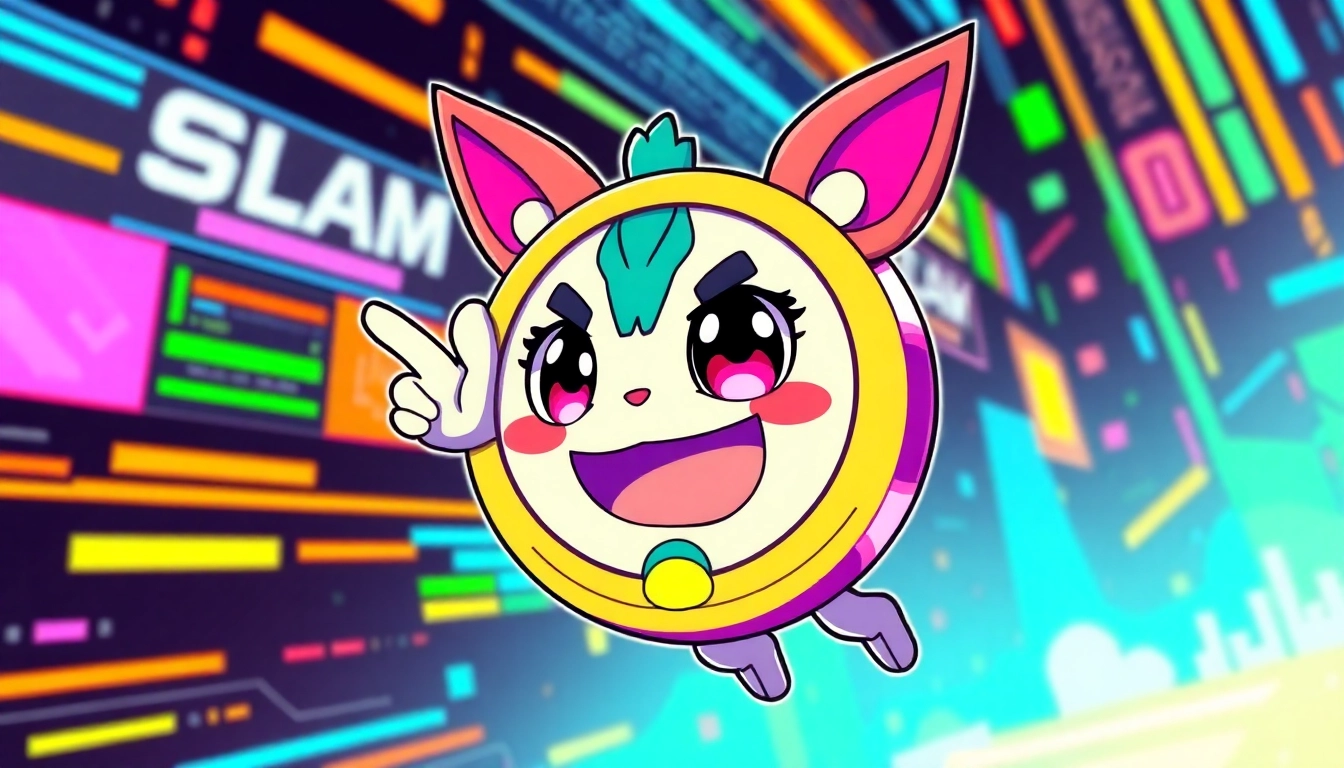 Engaging Solana Meme Coin illustration featuring playful mascot boosting community engagement